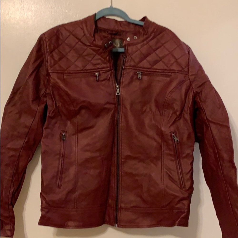 Red Pleather Moto Jacket Size 3X